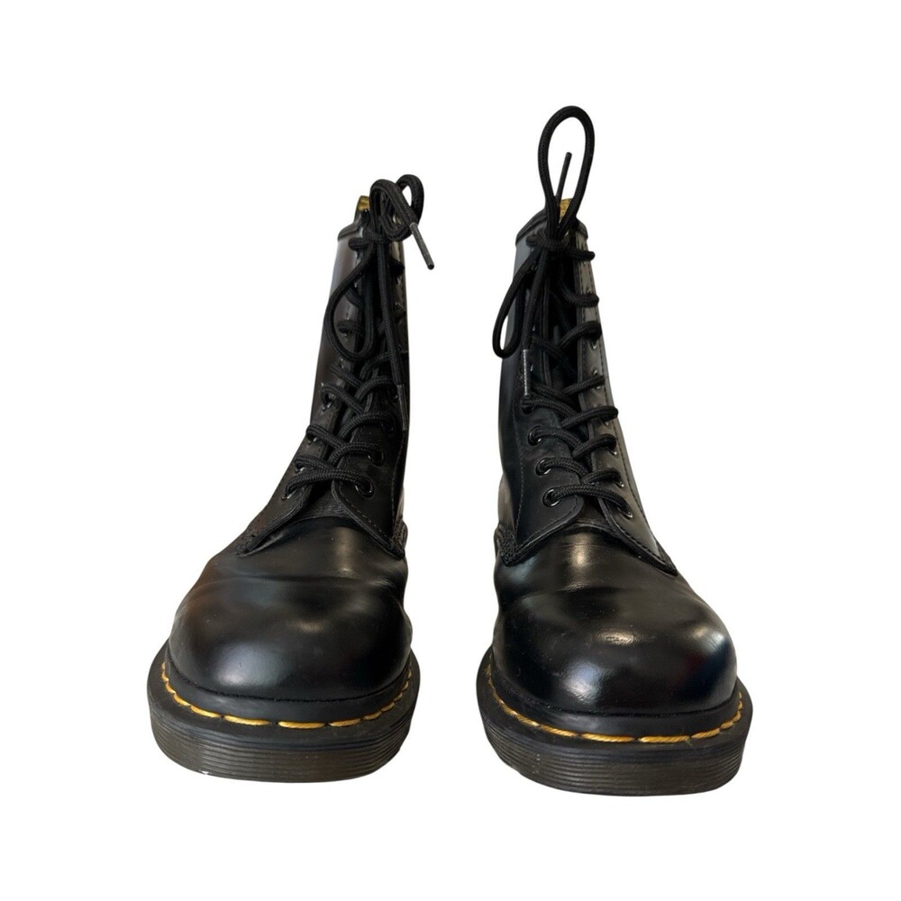 Dr. Martens 1460 Black Smooth Leather Lace Up Combat Boots Women’s US 8 EU 39 - Picture 3 of 9